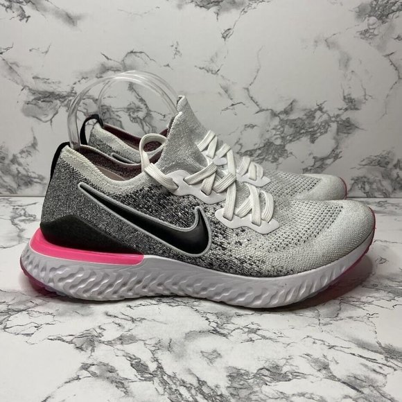 Nike Shoes - Nike Epic React Flyknit 2 Running Shoe Womens 10 White Black Athletic Sneaker